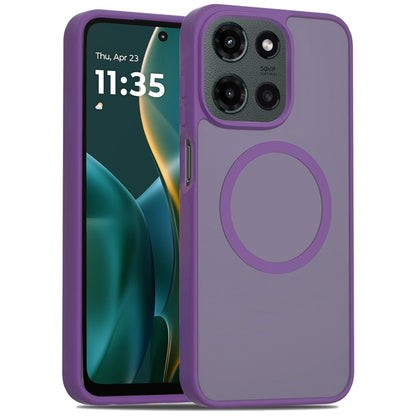 For Motorola Moto G 5G 2025 MagSafe Compatible Case Hybrid Soft TPU Bumper Hard Translucent Matte Back Slim Shockproof Case Cover