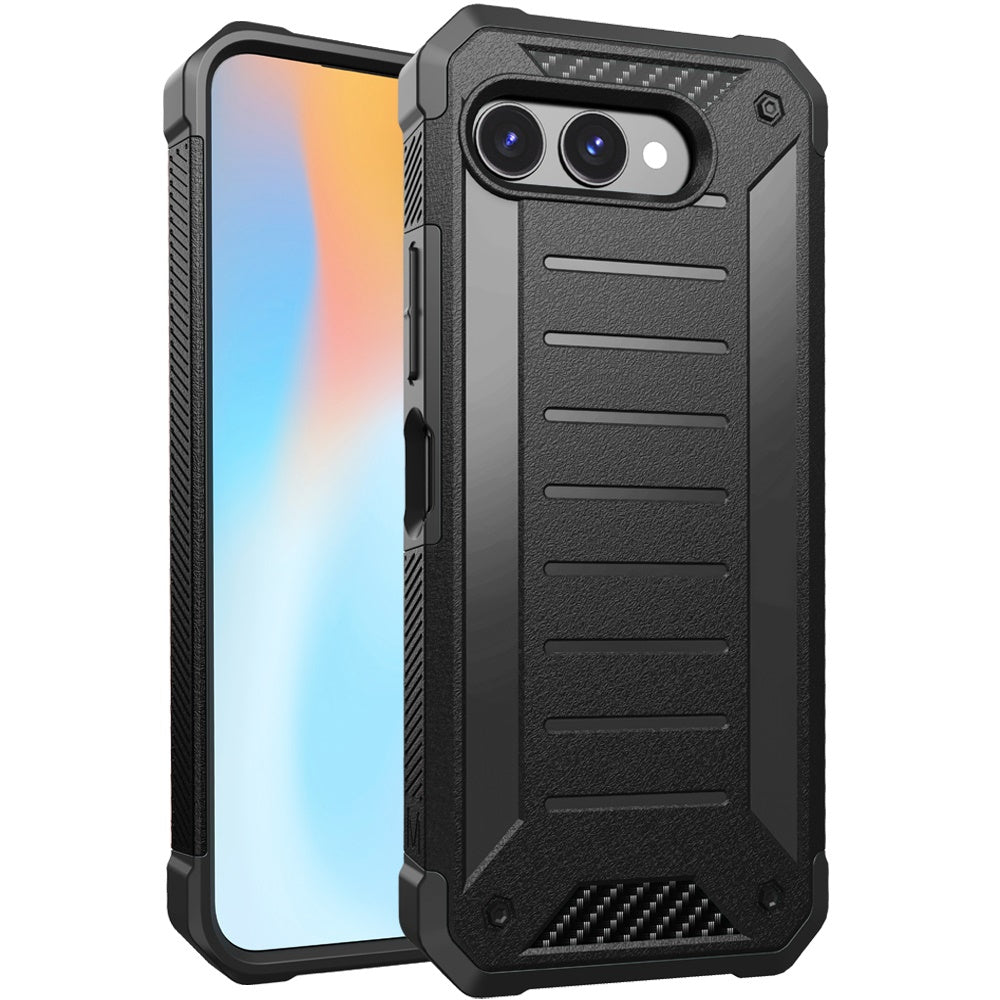 For T-Mobile Revvl 8 Pro Tough Lined Design Hybrid Shockproof Protective Rugged TPU Hard PC with Durable Grip Case Cover