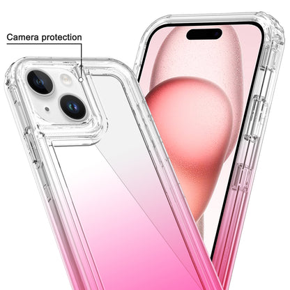 For Samsung Galaxy A26 Hybrid 3-in-1 Clear Case - Two-Tone Transparent Shockproof TPU + Hard Protective Frame Case Cover Clear + Pink
