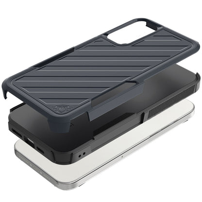 For Samsung Galaxy A26 Hybrid lined shockproof dual layer Rugged 2in1 Hard PC & Silicone TPU Non Slip Textured Tough Armor Case Cover