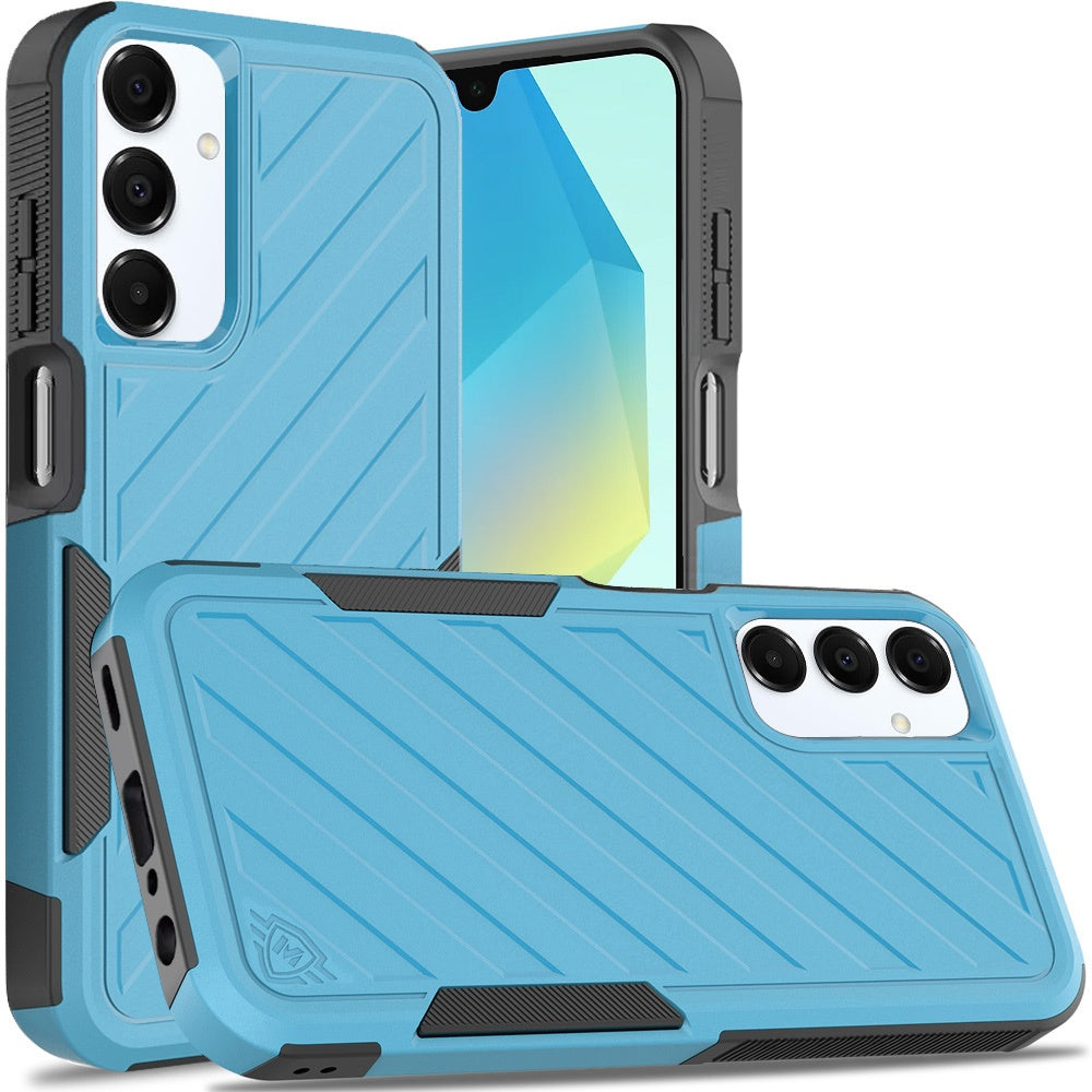 For Samsung Galaxy A16 5G Hybrid lined shockproof dual layer Rugged 2in1 Hard PC & Silicone TPU Non Slip Textured Tough Armor Case Cover