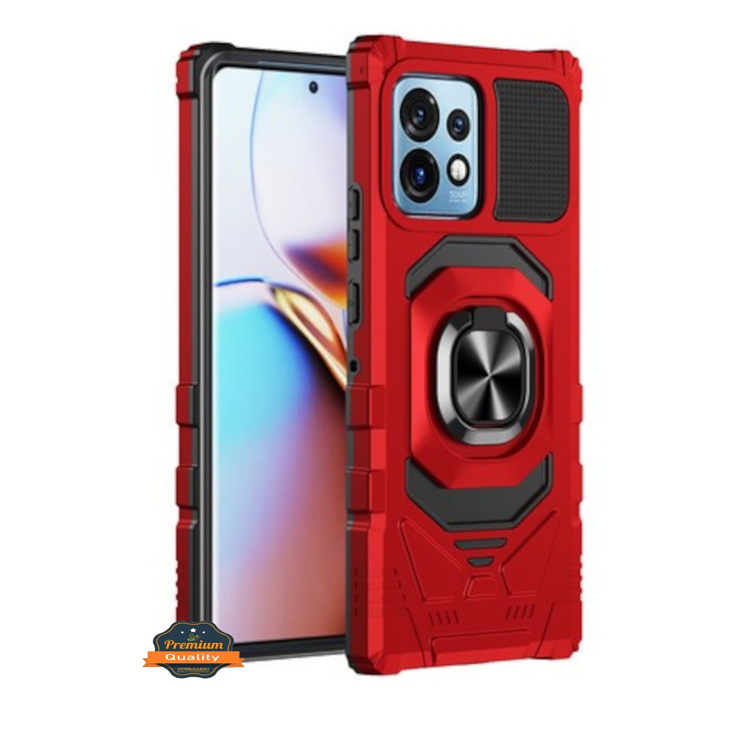 For Motorola Moto G Power 5G 2026 Hybrid Magnetic Car Mount Ring Kickstand Stand Holder Full-Body Armor Protective [Military Grade] Case Cover