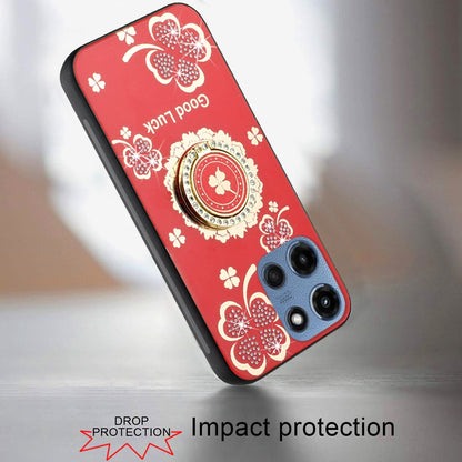 For Motorola Moto G Play 5G 2026 Diamonds 3D Fashion Bling Sparkly Glitter Ornaments Engraving Hybrid with Ring Stand Case Cover