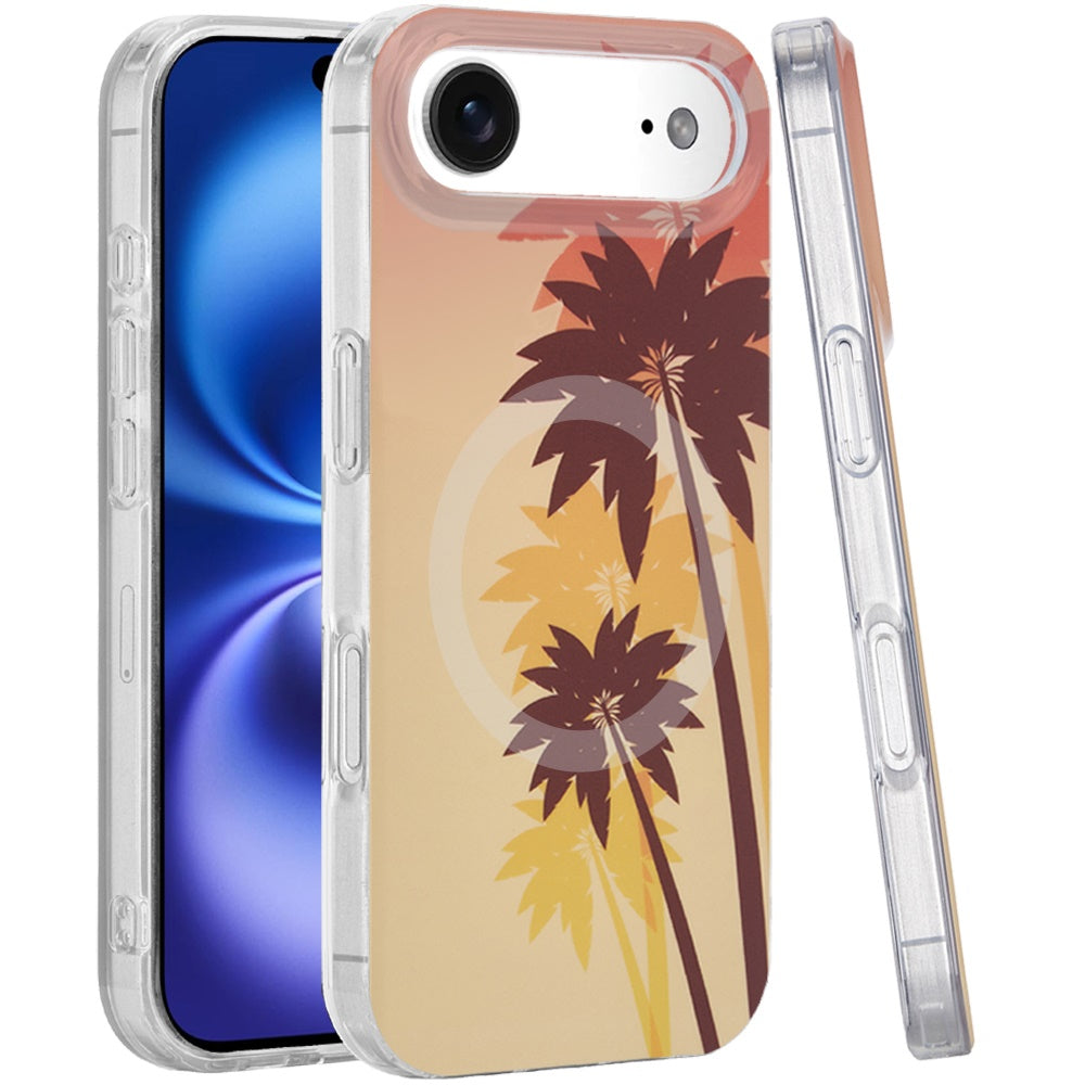 For Apple iPhone 17 Pro Stylish Pattern Fashion IMD Printed Design TPU Slim Shockproof Protective with Magnetic Back Case Cover