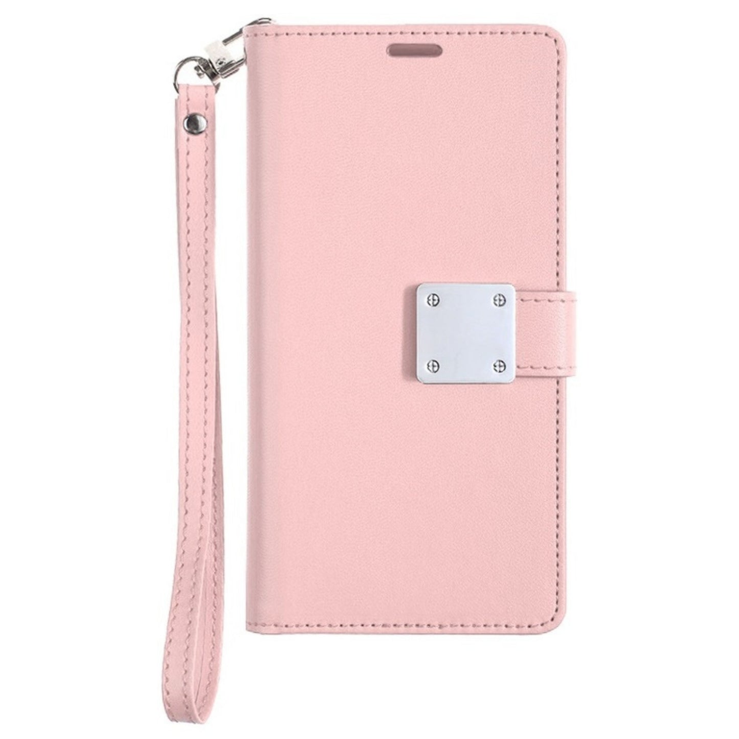 Phone Case for Apple iPhone 17 Pro Wallet Credit Card Holder Leather Grip Shockproof Hybrid Protective Style Durable Flip Pouch Cover Rose Gold