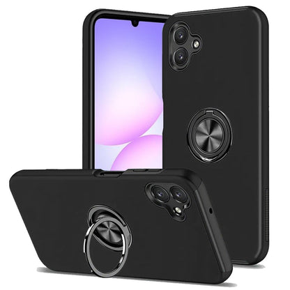 For Samsung Galaxy A07 Hybrid 360 Degree Rotatable Metal Invisible Ring Stand Holder Slim Fit Magnetic Car Mount Shockproof Case Cover