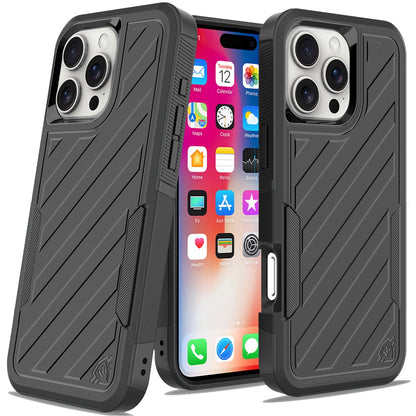 Samsung Galaxy A16 5G Hybrid lined shockproof dual layer Rugged 2in1 Hard PC & Silicone TPU Non Slip Textured Tough Armor