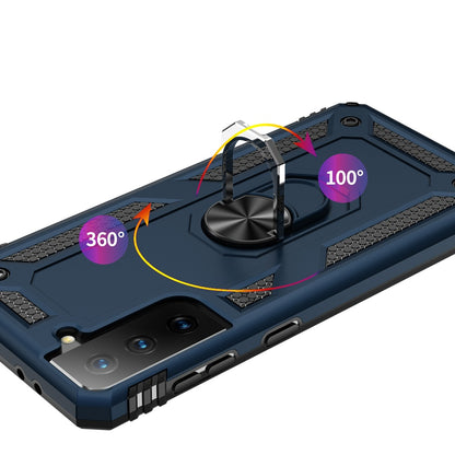 For Samsung Galaxy S21 Military Grade Heavy Duty Rugged Dual Layers Full Body Shockproof Hybrid Protection with Ring Kickstand Case Cover