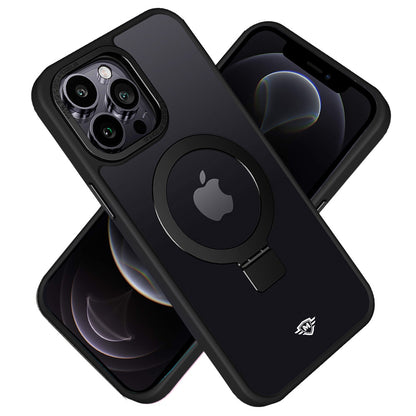 For Apple iPhone 16 Plus (6.7") Premium Magnetic Metal Matte Built-in Compatible with MagSafe Stand Hybrid Shock TPU Case Cover