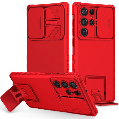 For Samsung Galaxy S25 Ultra Hybrid Hard PC & TPU Rubber Shockproof with Kickstand & Covered Camera Protection Case Cover