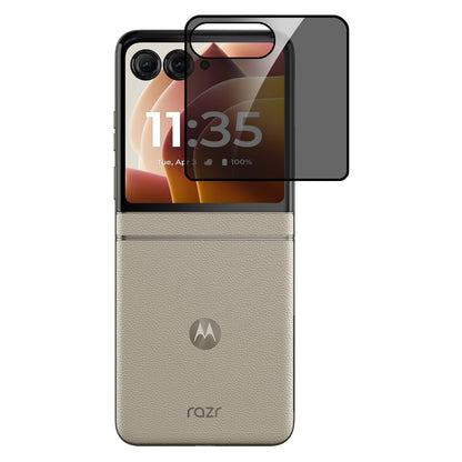 For Motorola Razr+ PLUS 2025 /2024 Privacy Screen Protector Tempered Glass, Anti-Spy, Scratch Resistant 9H, Black Screen Guard & Easy to Install Protector Black
