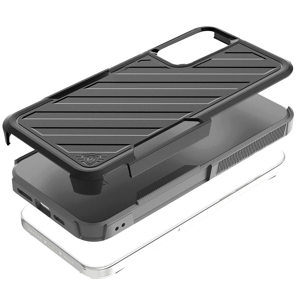 For Samsung Galaxy A16 5G Hybrid lined shockproof dual layer Rugged 2in1 Hard PC & Silicone TPU Non Slip Textured Tough Armor Case Cover