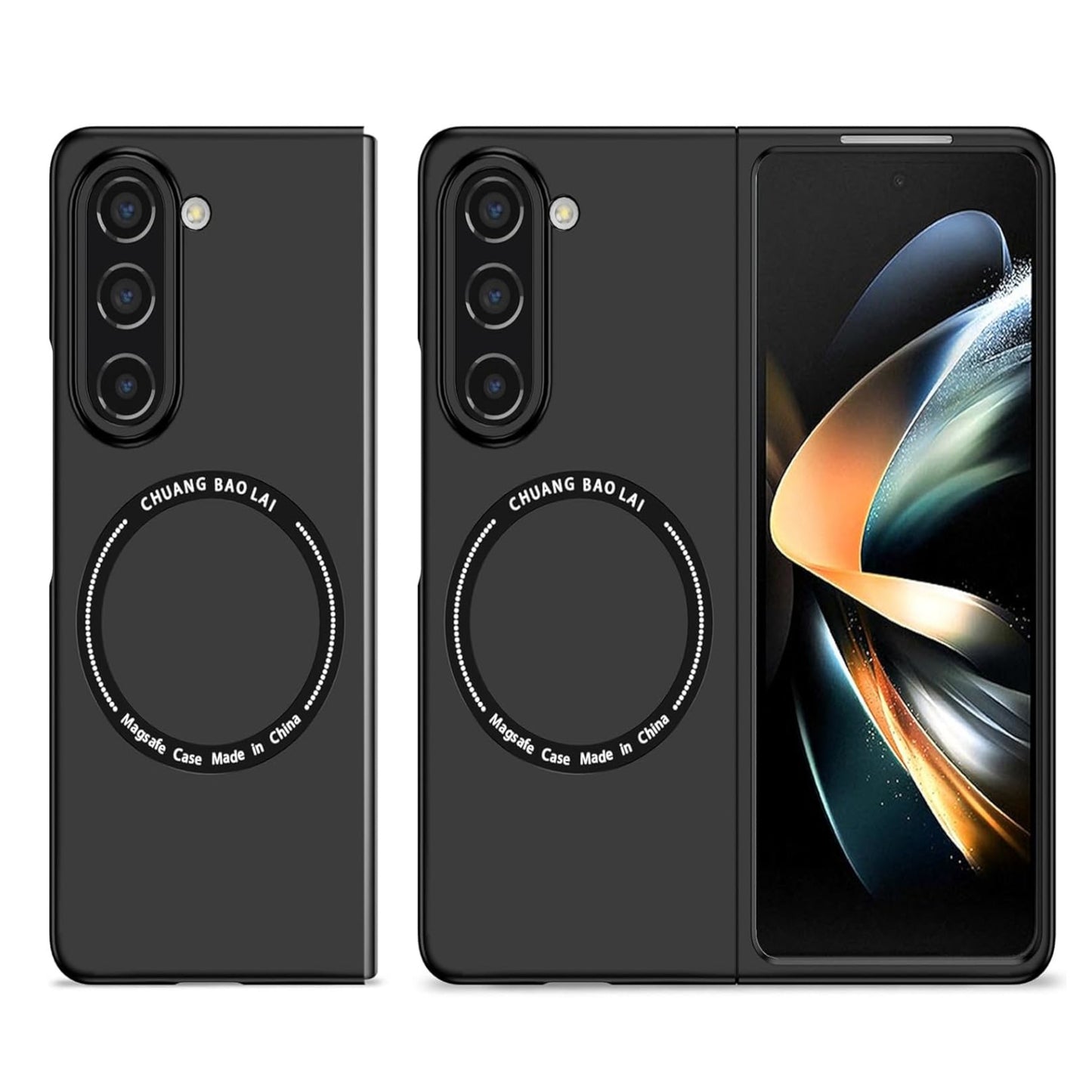 For Samsung Galaxy Z Fold 7 Matte Magnetic Case Supports Fast Wireless Charging, Slim Hybrid TPU Rubber Shockproof Case Cover