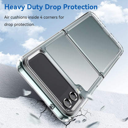 For Samsung Galaxy Z Flip 7 Slim Hybrid Clear Hard PC + Rubber TPU Acrylic Back Bumper Shockproof Thin Protective Case Cover