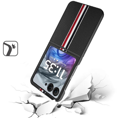 For Samsung Galaxy Z Fold 7 Velvet Fabric PU Vegan Leather, Premium Flip Design, Slim Snap-On Hard PC + TPU Case Cover Black