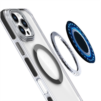 Apple iPhone 16 Pro Max (6.9") Hybrid Clear Invisible Camera Bracket Stand [With Magsafe Magnetic Circle] Shockproof Color Frame