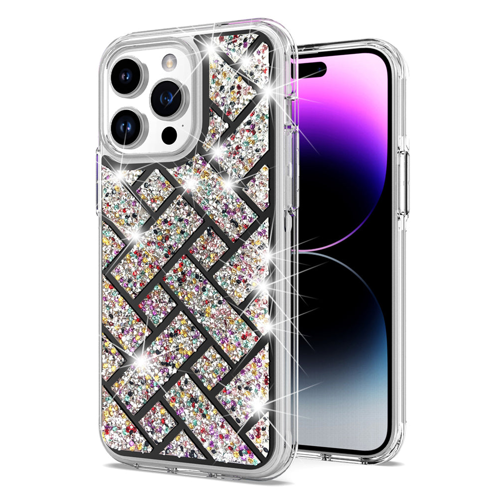 For Apple iPhone 17E /16E Bling Hybrid Shockproof Protective Design Stylish Glitter Finish Durable Grip Protection Case Cover