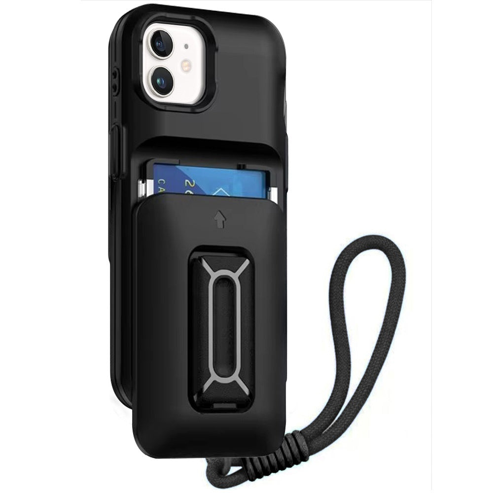 For Samsung Galaxy S26 Wallet Case with 2- Credit Card Holder, Wrist Strap & Kickstand Hybrid Shockproof TPU Case Cover