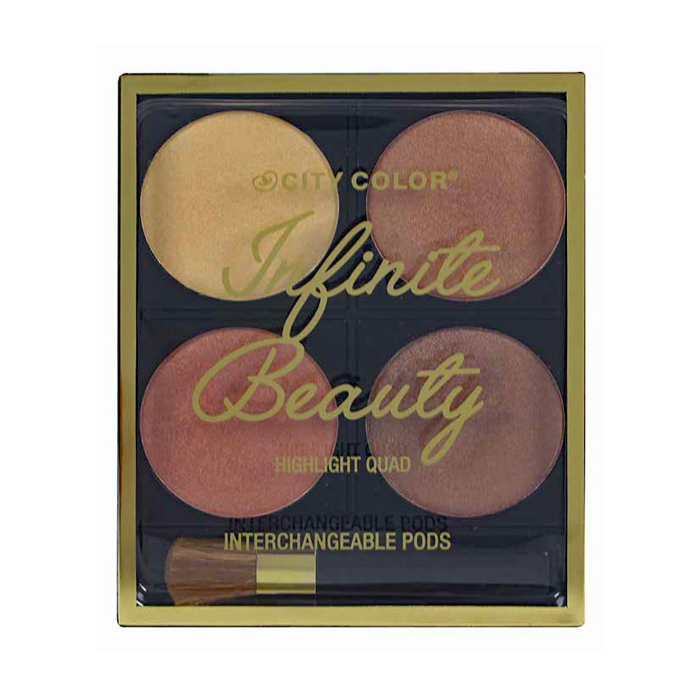 CITY COLOR Infinite Beauty Highlight [FACE, Highlight & Shimmer, Powder] Quads