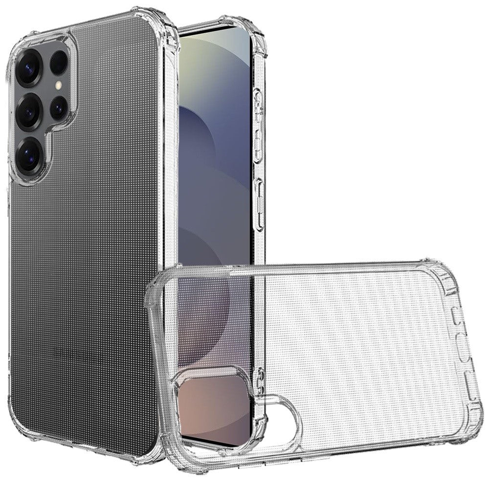 For Samsung Galaxy S26 Ultra Hybrid Clear TPU Bumper, Shockproof, Rubber Silicone 4 Corners Gel, Lightweight, Protective Slim Back Case Cover Clear
