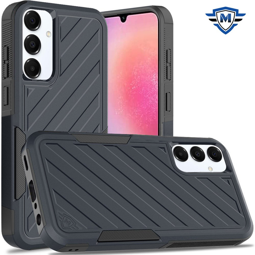For Samsung Galaxy A26 Premium Hybrid Rugged lined Shockproof Textured 2-in-1 Non-Slip Hard PC & TPU Non Slip Tough Case Cover