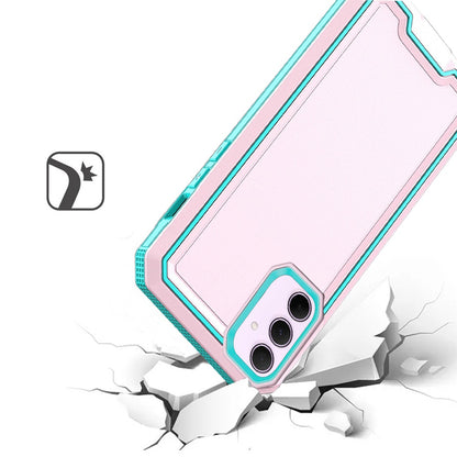 For Samsung Galaxy A16 5G Tough Modern Fused Hybrid Armor Hard PC + TPU Rubber Shockproof Drop Impact Protection Case Cover Pink