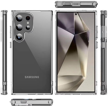 For Samsung Galaxy S25 Ultra Shockproof Slim Crystal Clear Transparent Hybrid Cover with Enhanced Drop Protection Case Cover Clear