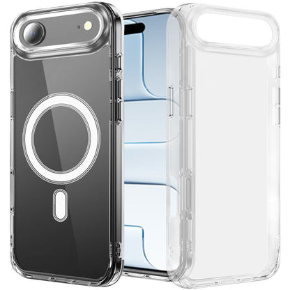 For Apple iPhone 17 Air (6.6") Clear Magnetic Case with Built-in Magnets Compatible with MagSafe Slim Soft TPU Bumper Case Cover Clear