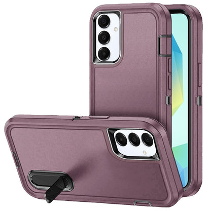 For Samsung Galaxy A16 5G Hybrid Three Layers Protection 3in1 Shockproof with Kickstand Heavy Duty Hard TPU Rubber Anti-Drop Case Cover