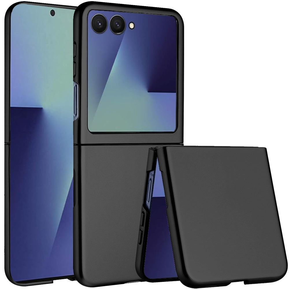 For Samsung Galaxy Z Flip 7 Snap-On Flip Premium Matte Finish Slim Lightweight Protective PC + Rubber TPU Hard Shell Case Cover