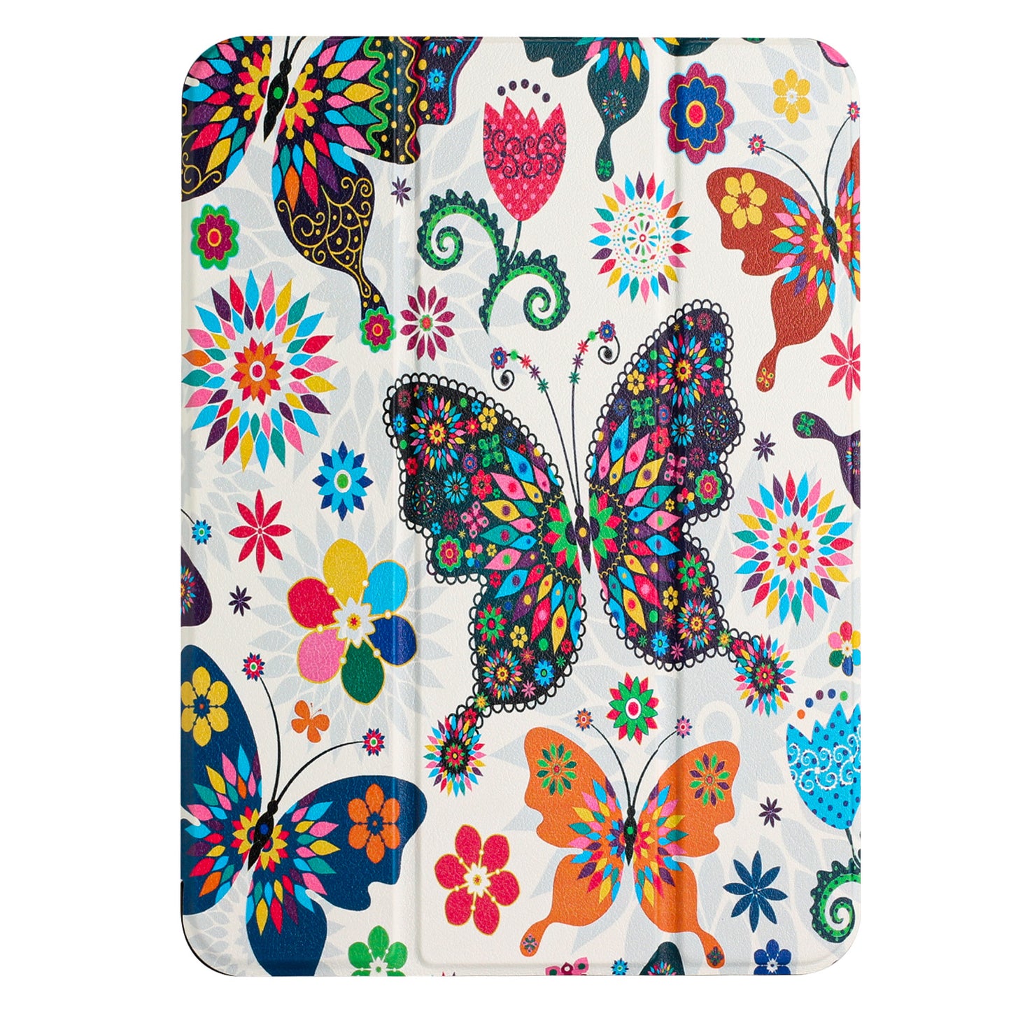 For Trifold Case with Magnetic Closure, Design Image PU Leather Folding Stand, TPU Folio Protective Shell Butterfly Tablet Case Cover