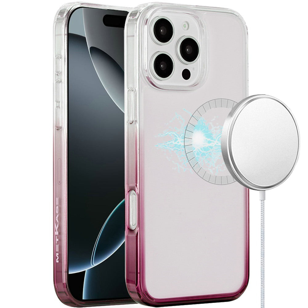 For Samsung Galaxy S25 Ultra Transparent Two Tone Gradiant Magnetic Space [Compatible with Magsafe] Hybrid Shockproof Protective Case Cover