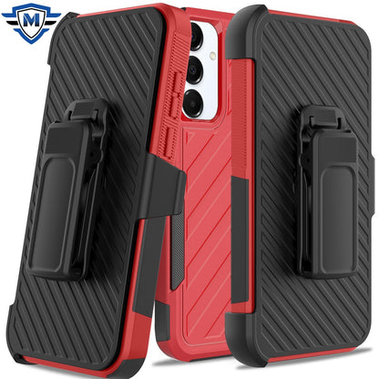 For Samsung Galaxy A26 Premium Tough Hybrid Case with Belt Clip Holster, Shockproof Rugged Design, Textured 2in1 Non-Slip Case Cover