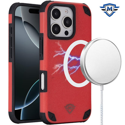 For Apple iPhone 15 Pro Max (6.7") Premium Heavy Duty Dual-Layer Rugged Protection, Shockproof Magnetic Compatible with MagSafe Case Cover