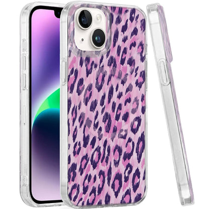 For iPhone 14/13 (6.1") Stylish Pattern Fashion IMD Printed Design TPU Double Layer Slim Shockproof with Magnetic Back Case Cover