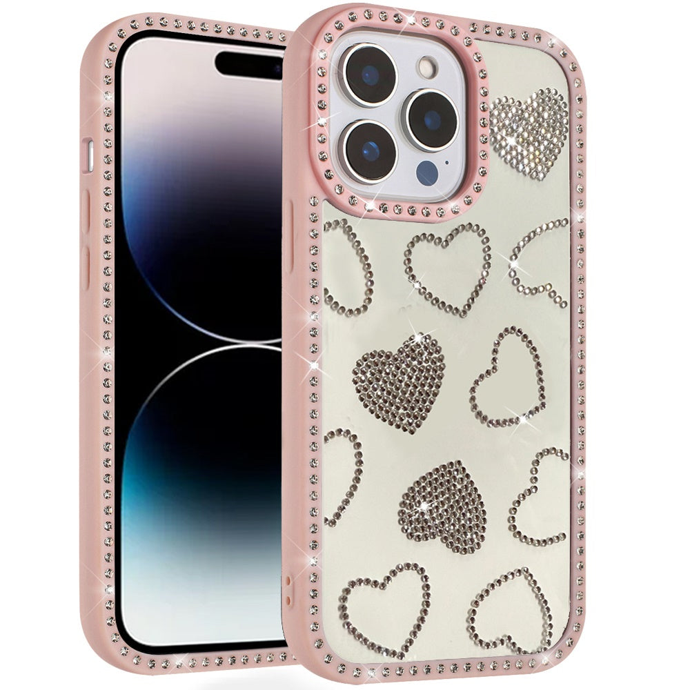 Spread Love Glitter Shimmer Bling Diamond Edge Hybrid Drop Protection Shockproof Design