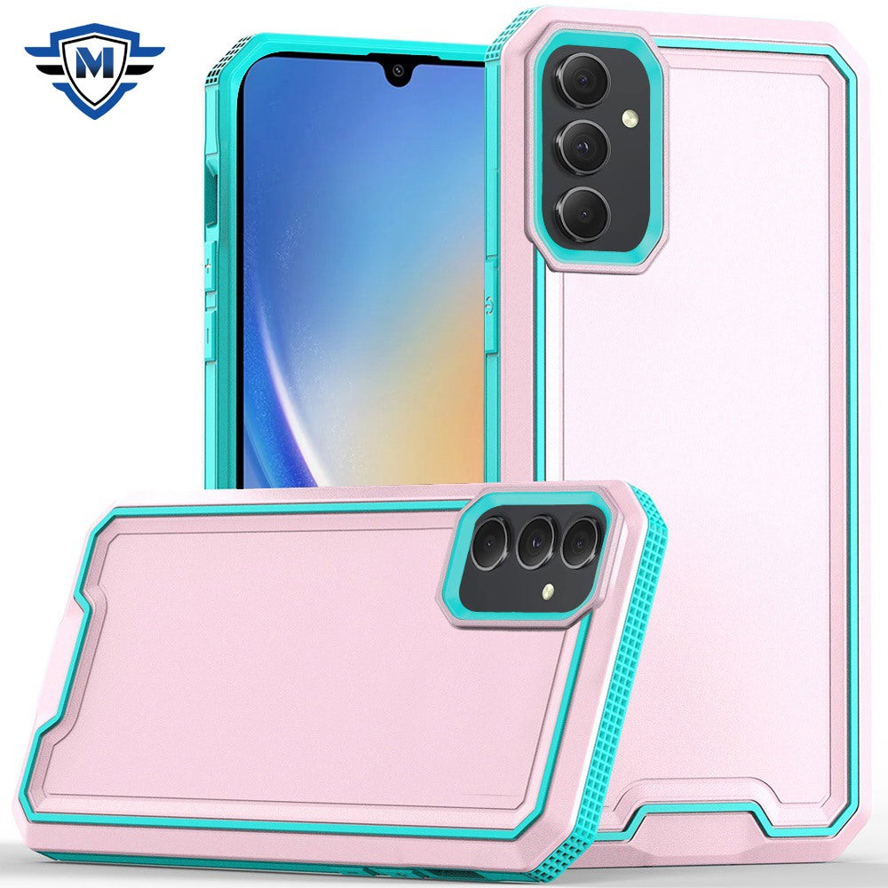 For Samsung Galaxy A35 Premium Fused Hybrid Tough Strong Hard PC TPU Rubber Shockproof Drop Protection Impact Case Cover Blue