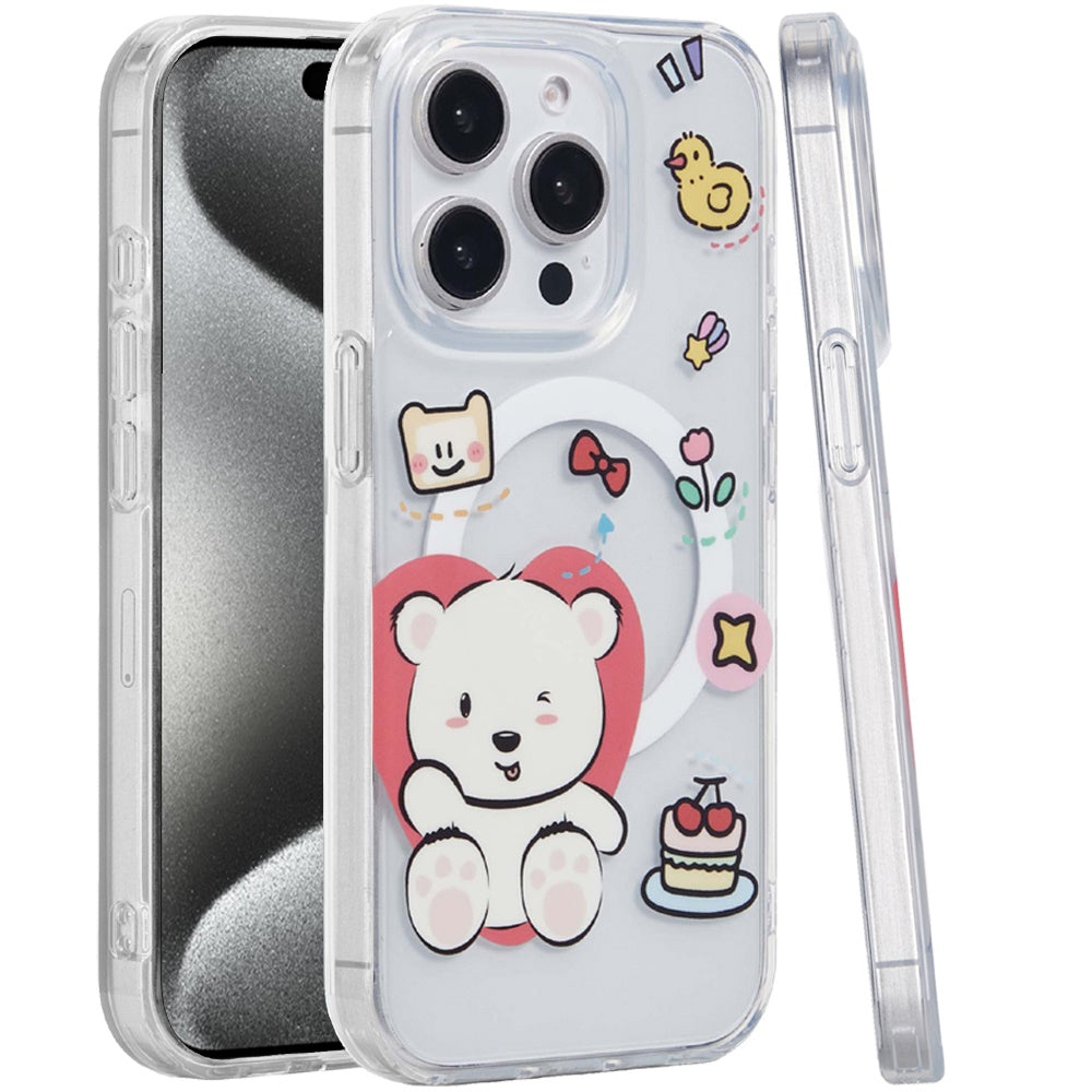 For Apple iPhone 16 Pro (6.3") Durable Fashion IMD Printed Design TPU Slim Shockproof Protective Case with Stylish Pattern Case Cover