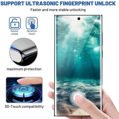 For Samsung Galaxy S25 EDGE Screen Protector Tempered Glass, Bubble-Free, Anti-Scratch, Fingerprint Unlock Compatible Protector Clear
