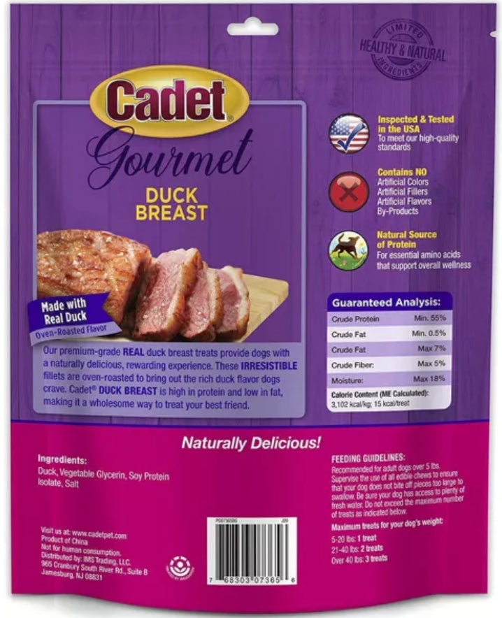 Cadet Gourmet Duck Breast Treats for Dogs [Dog Supplies] 14 oz
