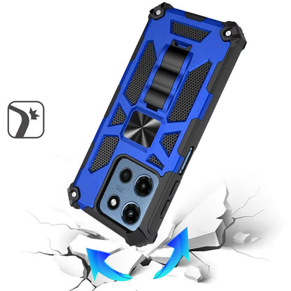 For Motorola Moto G 5G 2025 Hybrid Shockproof [Military Grade] Rugged Protective with Magnetic Car Mount & Invisible Stand Case Cover