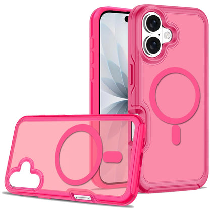 For Apple iPhone 17 (6.3") Slim & Durable Compatible with MagSafe Hybrid Shockproof Glossy Oil Protective Dual Layer TPU + PC Case Cover