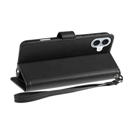 For Apple iPhone 16 Plus Wallet Cases PU Leather with Credit Card /ID /Cash Holder Slot Dual Flip Book Pouch, Stand and Strap Case Cover Red