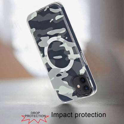 For Apple iPhone 15 Pro Max Double Layer IMD Magnetic Hybrid Shockproof Protection Anti Scratch Durable Design Secure Grip Slim Profile Compatible Design Case Cover Smoke Holographic