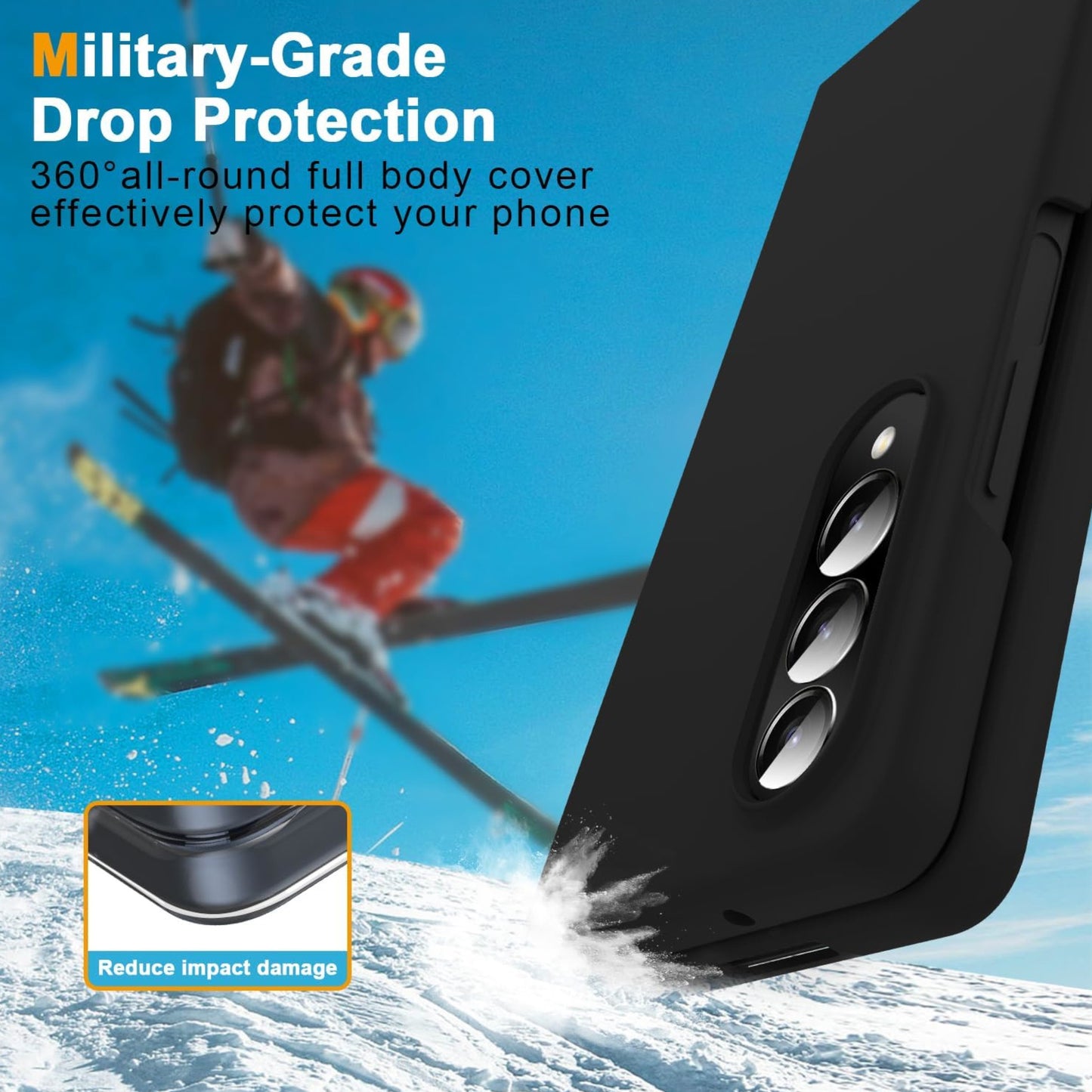 For Samsung Galaxy Z Fold 7 Hybrid Slim Premium Matte Finish TPU Rubber Anti-Slip Grip Full Protection Shockproof Case Cover