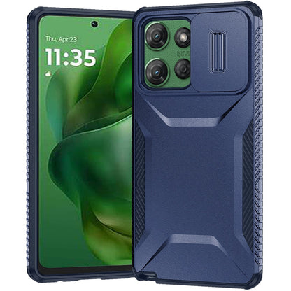 For Motorola Moto G Stylus 5G 2025 Slim Fit Shockproof Hybrid with Slide Camera Window Covering, Rugged Tpu Silicone Hard PC Bumper Case Cover