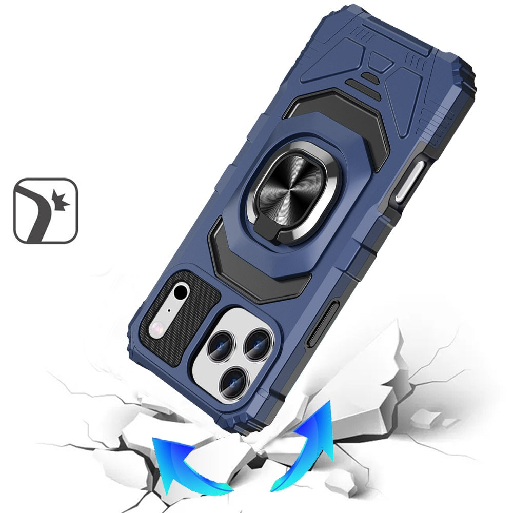 For Apple iPhone 17 Pro Max (6.9") Hybrid Dual Layer with 360° Rotate Magnetic Ring Stand Holder Kickstand TPU Rugged PC Shockproof Case Cover