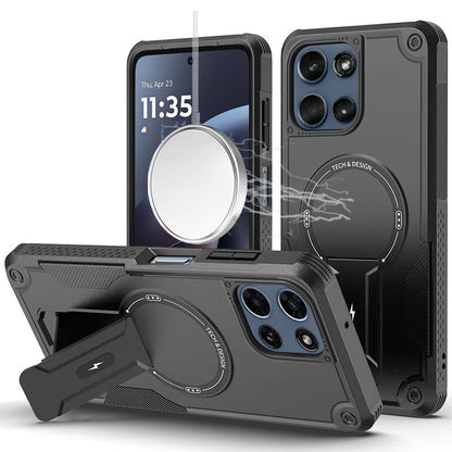 For Motorola Moto G 5G 2026/2025 Magnetic Invisible Kickstand Holder with Magsafe, Slim Fit Shockproof Hybrid Military Grade Heavy Duty Case Cover