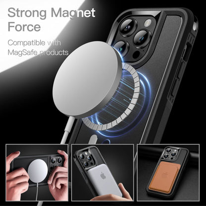 For Apple iPhone 15 (6.1") Shockproof Heavy Duty Dual-Layer Rugged Magnetic Tough Hybrid [Compatible with MagSafe]  Phone Case Cover