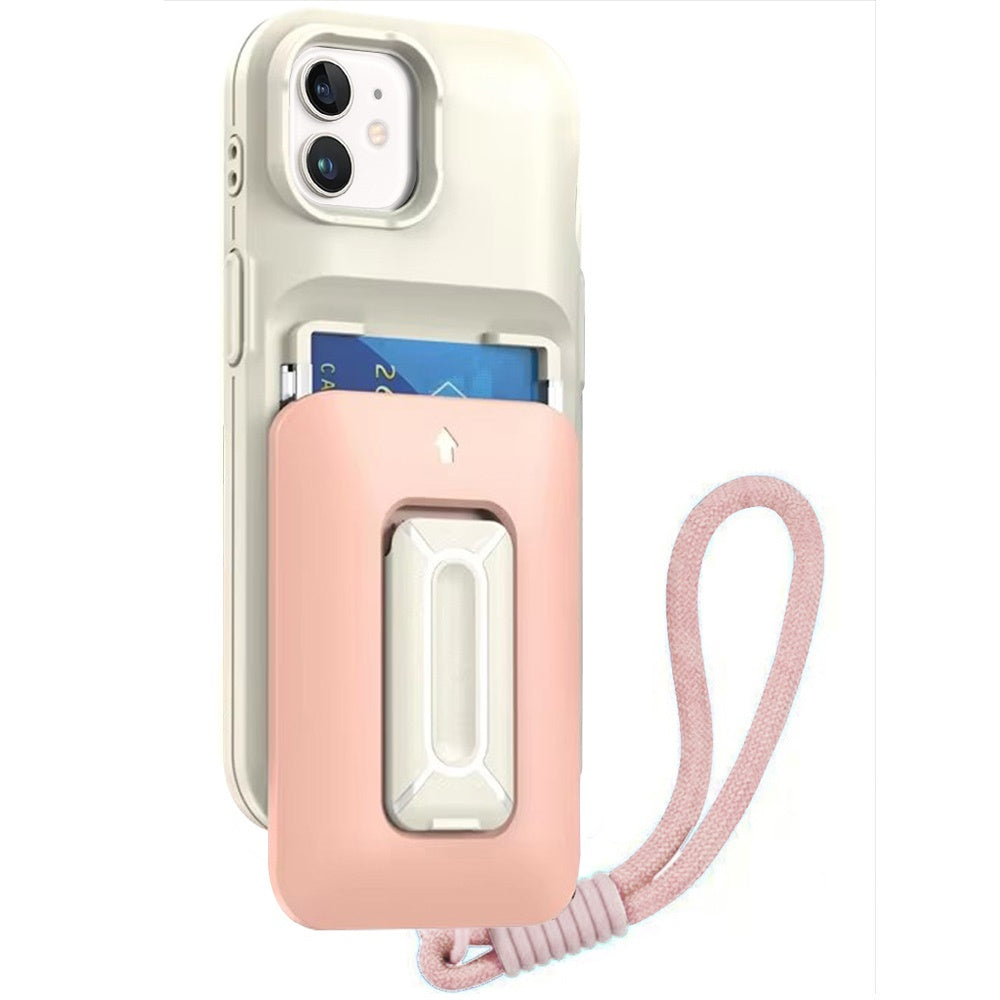 For Apple iPhone 17E /16E Wallet Case with 2- Credit Card Holder, Wrist Strap & Kickstand Hybrid Shockproof TPU Case Cover